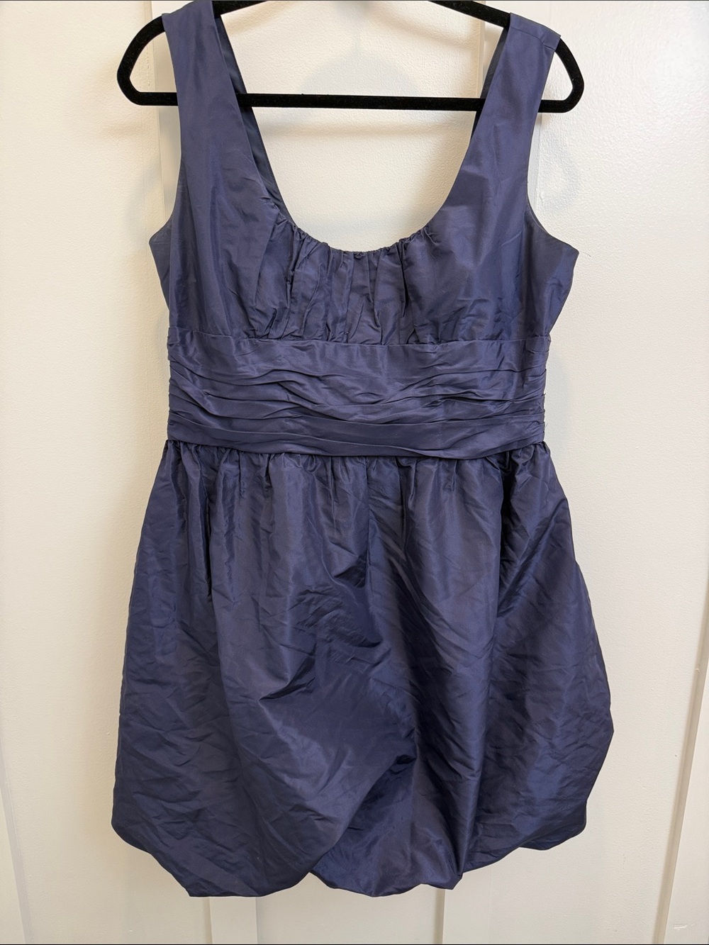 Donna Ricco Navy Scoop Neck Mini Dress